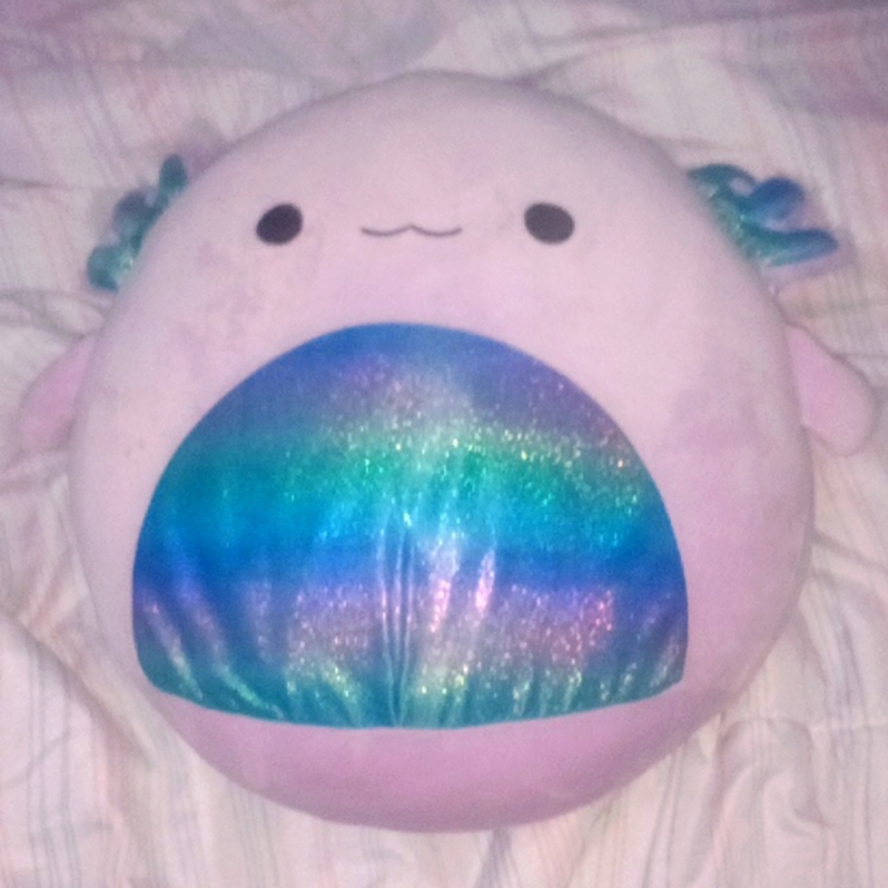 Squishmellow, purple axolotl, 25in